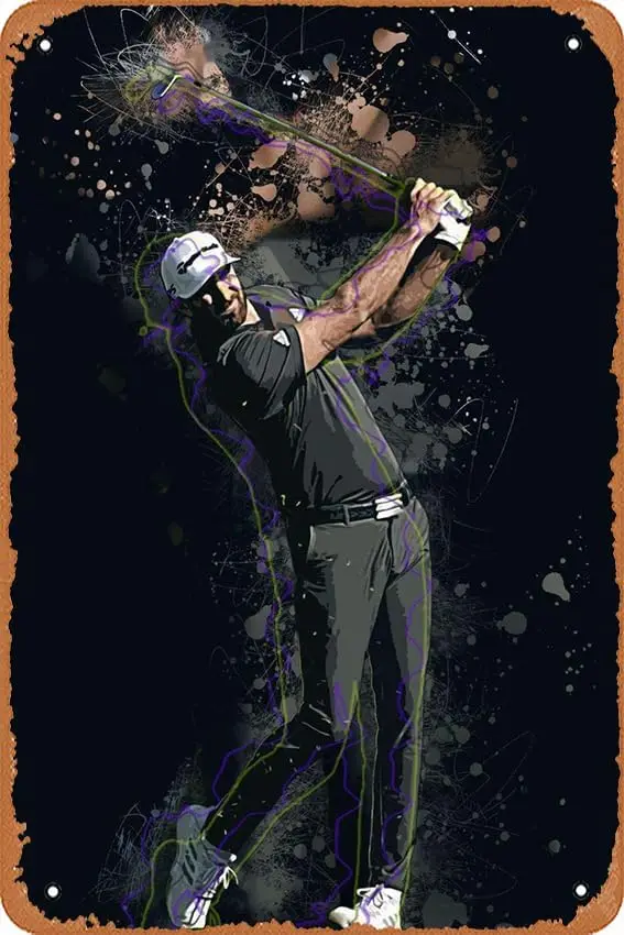 Dreyooy Golf Art Dustin Johnson Wall Art 12