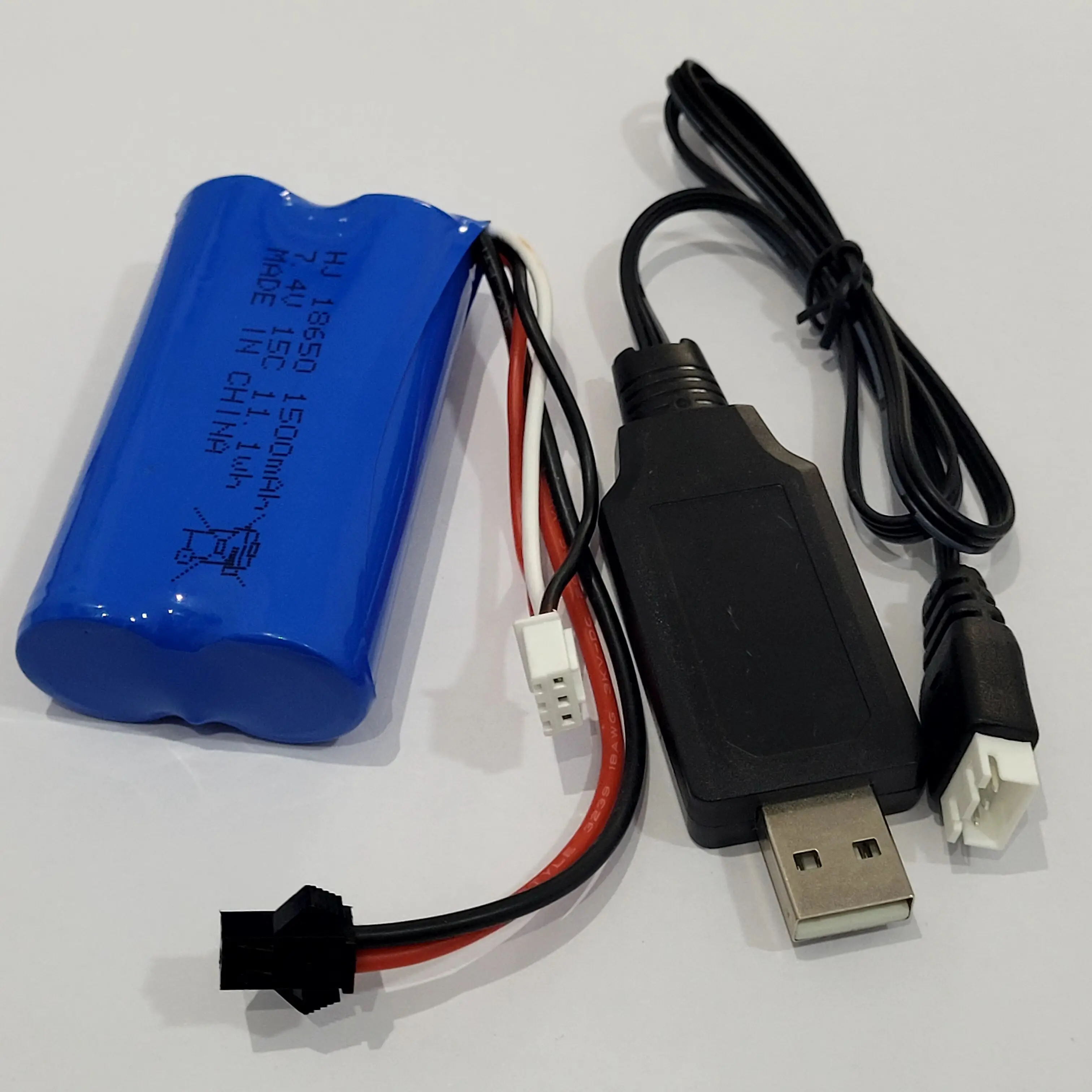 Syma Q1 Pioneer RC Boat Spare Part Q1 Boat SM-2P Battery 7.4V 1500mAh / USB Charger Cable Part Toy Speed Boat Accessory