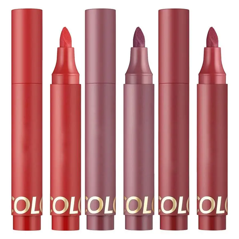 Marcador de labios resistente al agua, lápiz labial mate, delineador de labios desnudo, lápiz labial de larga duración, brillo de labios, regalo de Navidad para mujeres y niñas