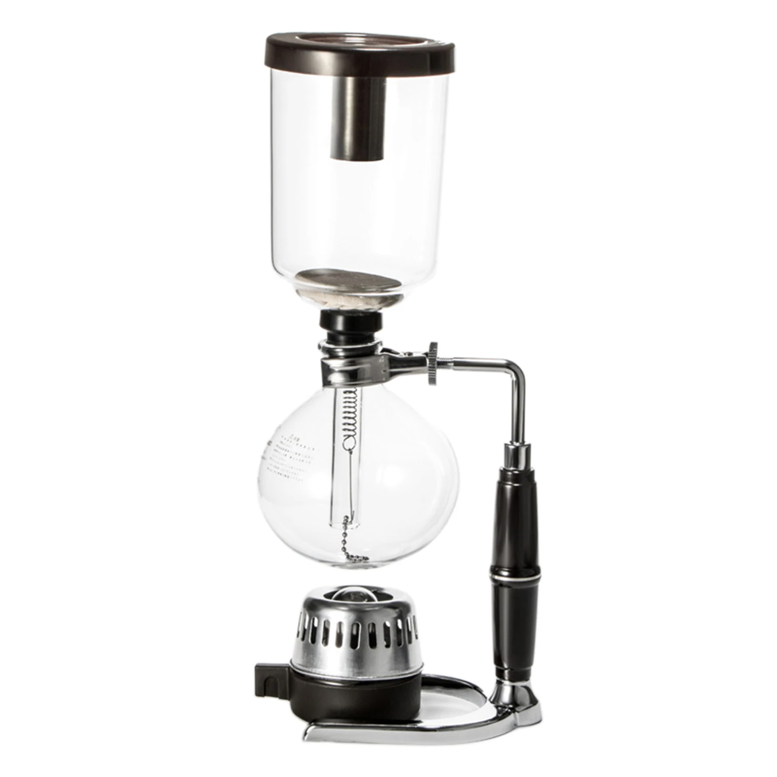 Glass Type Siphon Coffee Maker 3/5 Cups Vacuum Coffeemaker Household Siphon Pot for Bar Kitchen Office Coffee Shop Accessories