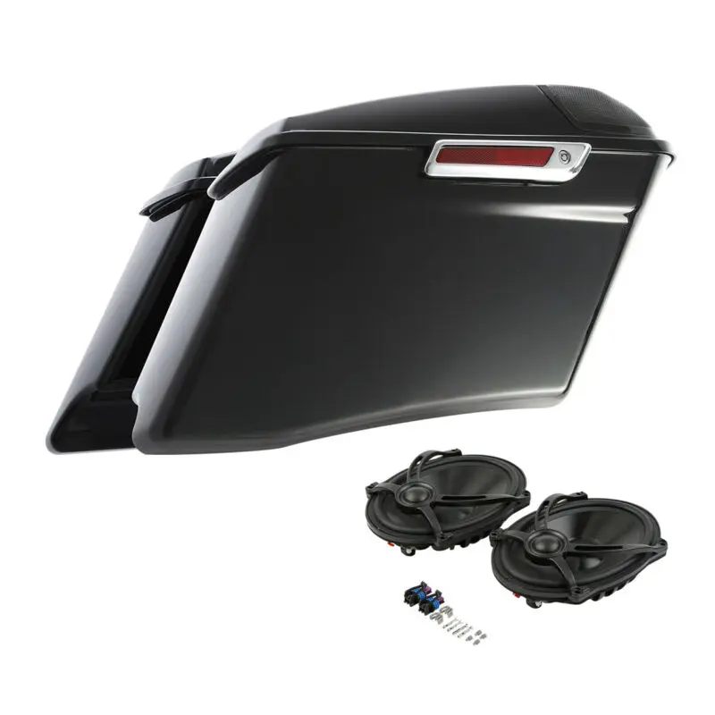 

Motorcycle 4" Stretched Saddlebags 5x7" Speakers For Harley Electra Glide Street Glide 2014-2022