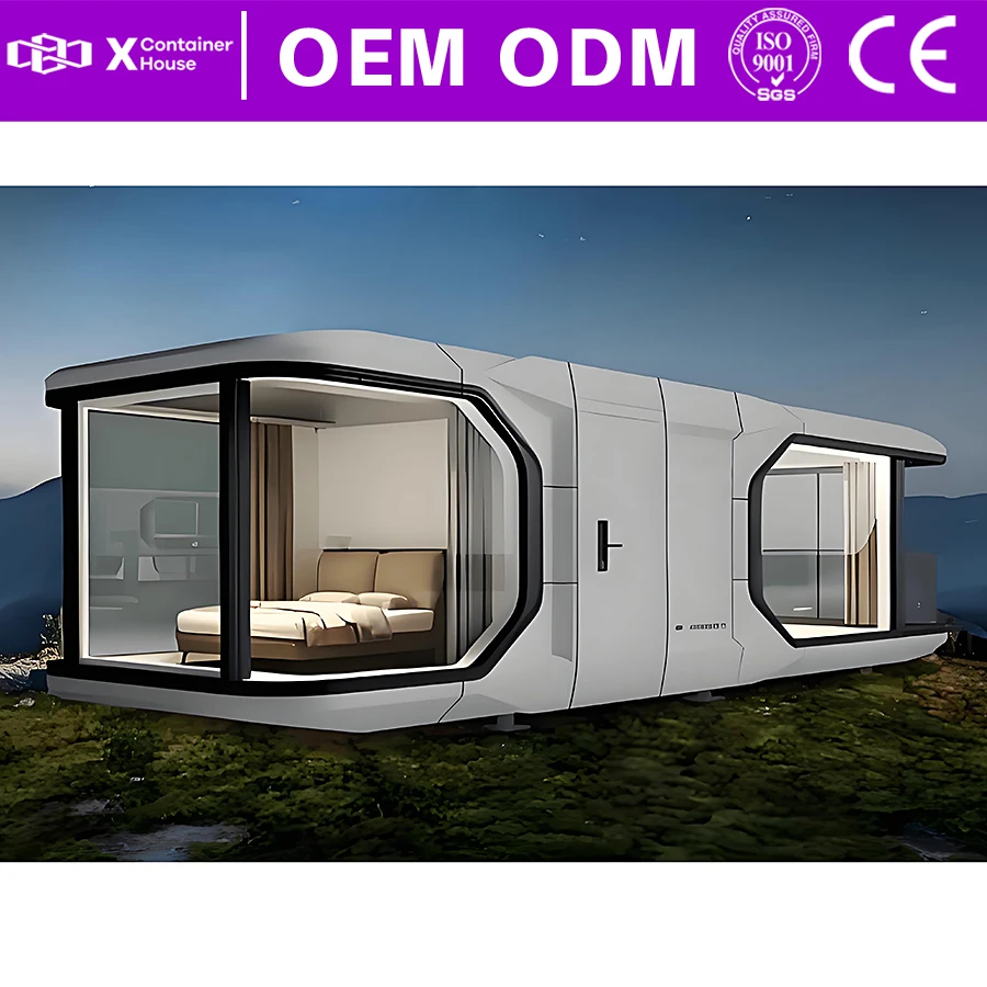 Modular Home Prefab House Villa Tiny Homes Prefabricated Module Houses Capsules to Live Waterproof Galvanized Steel Frame Mobile