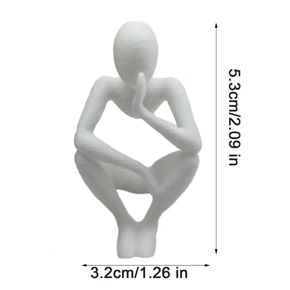 Modern Office Decoration Abstract Home Decor 3d Printed Thinker Sculpture Abstract Meditator Figurine Collectible for Home