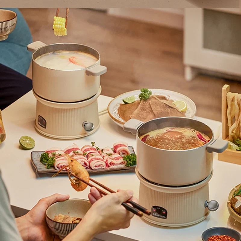 

Split Electric Caldron Small Dormitory Pot Bedroom Household Multi-Functional Portable Small Electric Pot Electric Food Warmer