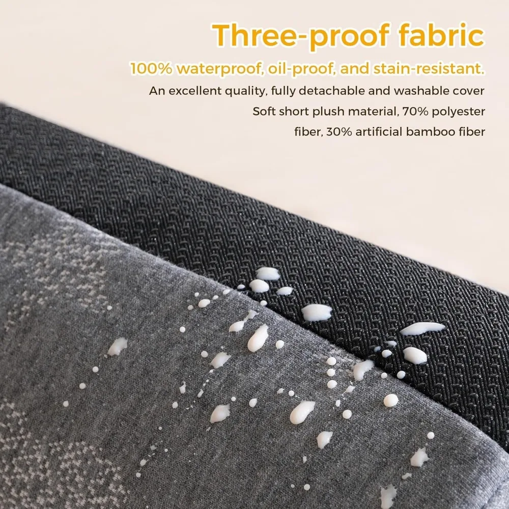 Foldable Toddler Bed Rail Bumpers with Non-Slip Pads, Waterproof Washable Cover for Kids and Seniors Safety