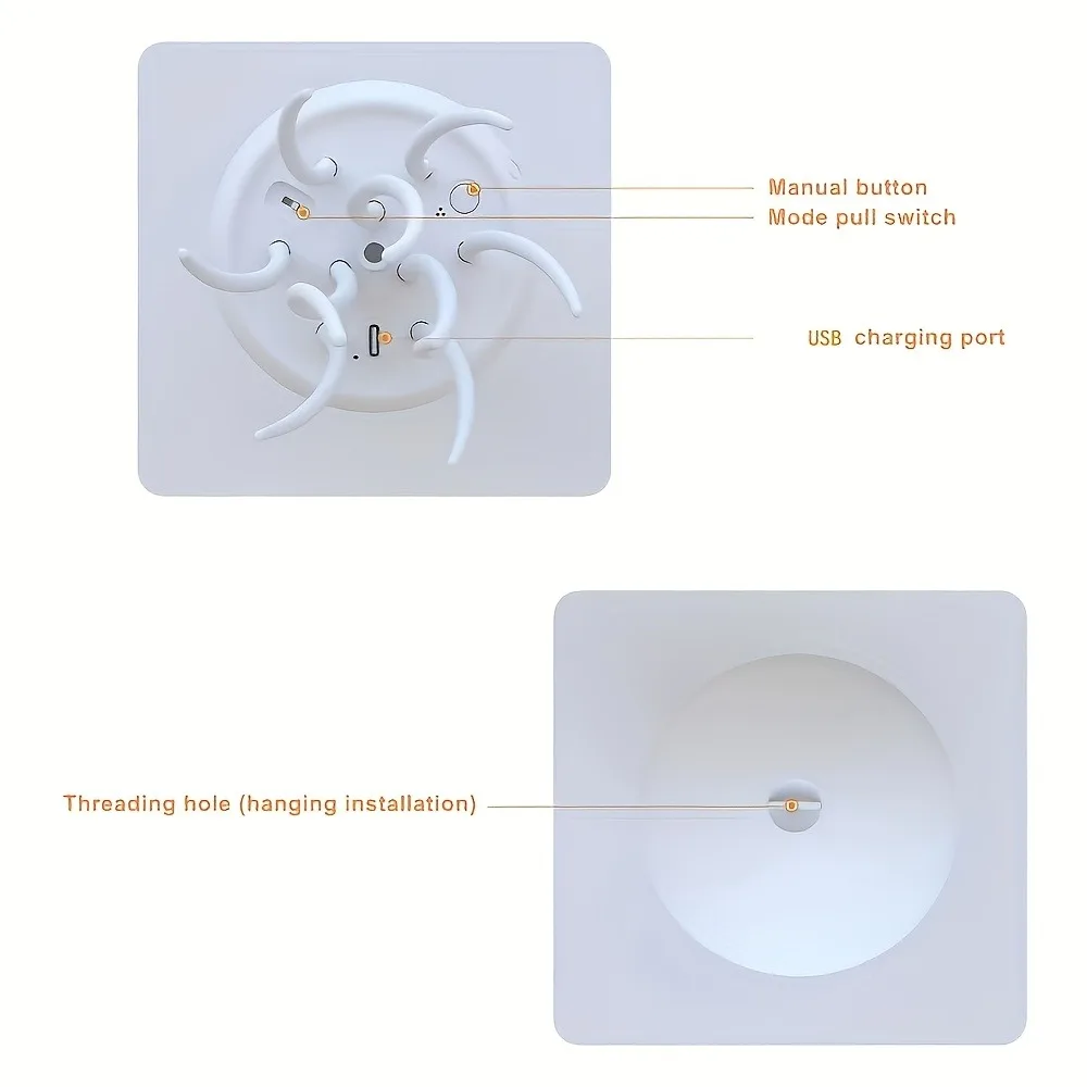 ضوء ليلي قنديل البحر بيونيك، USB قابل لإعادة الشحن مع التحكم الصوتي، مخالب الرقص، 5 متدرجة RGB، مصباح عائم، ديكور غرفة النوم