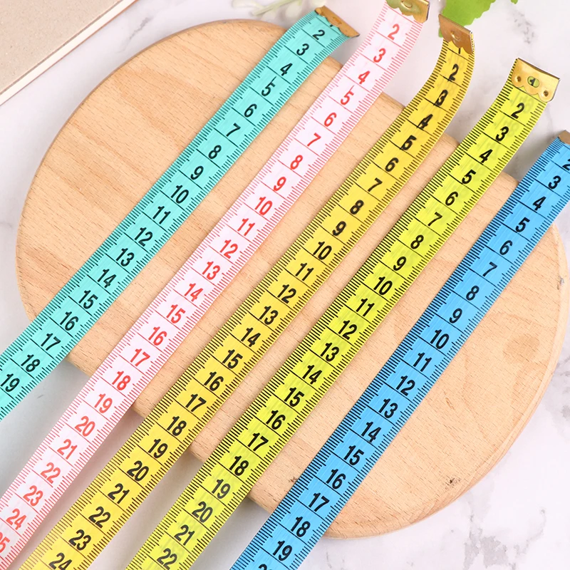 150cm/60" Body Measuring Ruler Sewing Measuring Tape Soft Random Color Sewing Tailor Tape Measure Centimeter Meter