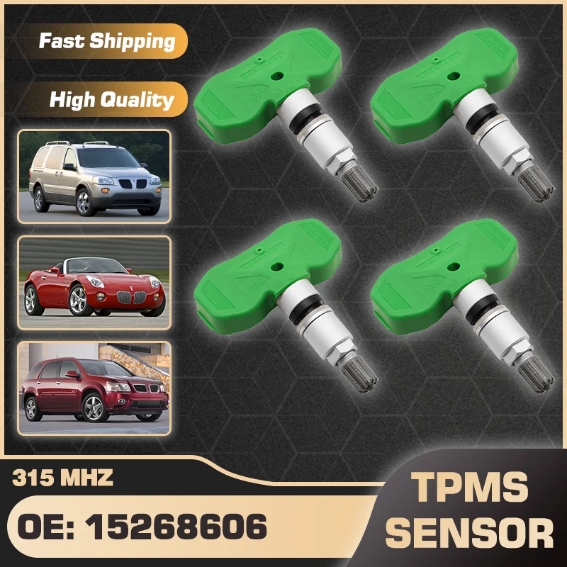 

1/4PCS TPMS Tire Pressure Sensor 15268606 315 MHz For Pontiac Montana Pontiac Solstice Pontiac Torrent 2007 2008 2009 5S8099