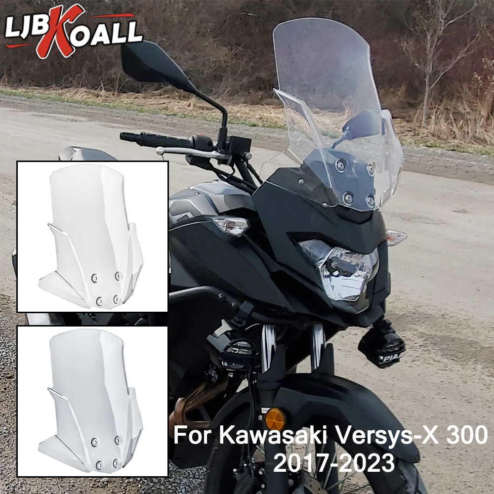 

Versys X300 Windscreen Windshield Fly Screen Shield Wind Deflector For Kawasaki Versys-X 300 2017-2024 Motorcycle Accessories