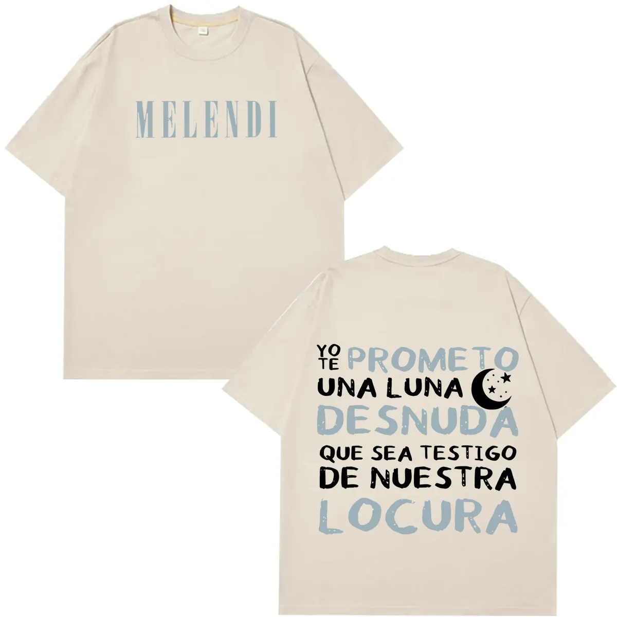 Rapper Melendi La Promesa Buchstaben-Print T-Shirt für Männer und Frauen Modische T-Shirts Kurzarm Lässige Baumwoll-T-Shirts Fan-Geschenke Oberteile – Detail 7