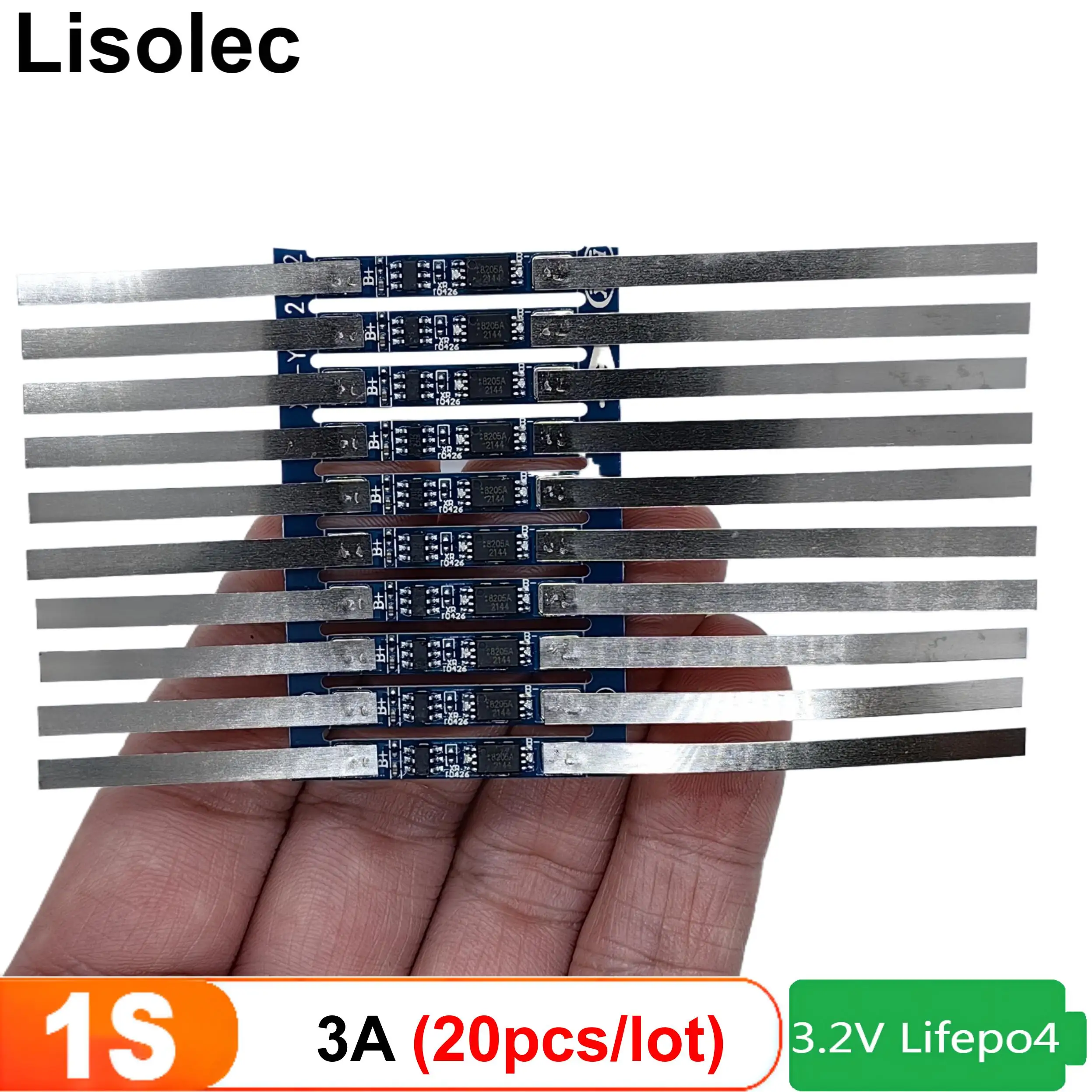 Lifepo4 1S BMS 3.2V 18650 32650 32700 26650 بطارية ليثيوم 3A تهمة التفريغ حماية لوحة دوائر كهربائية وحدة شحن 20 قطعة/الوحدة