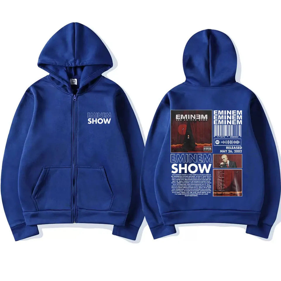 Rap Eminem The Eminem Show Album Print Zipper Hoodie Men Women Hip