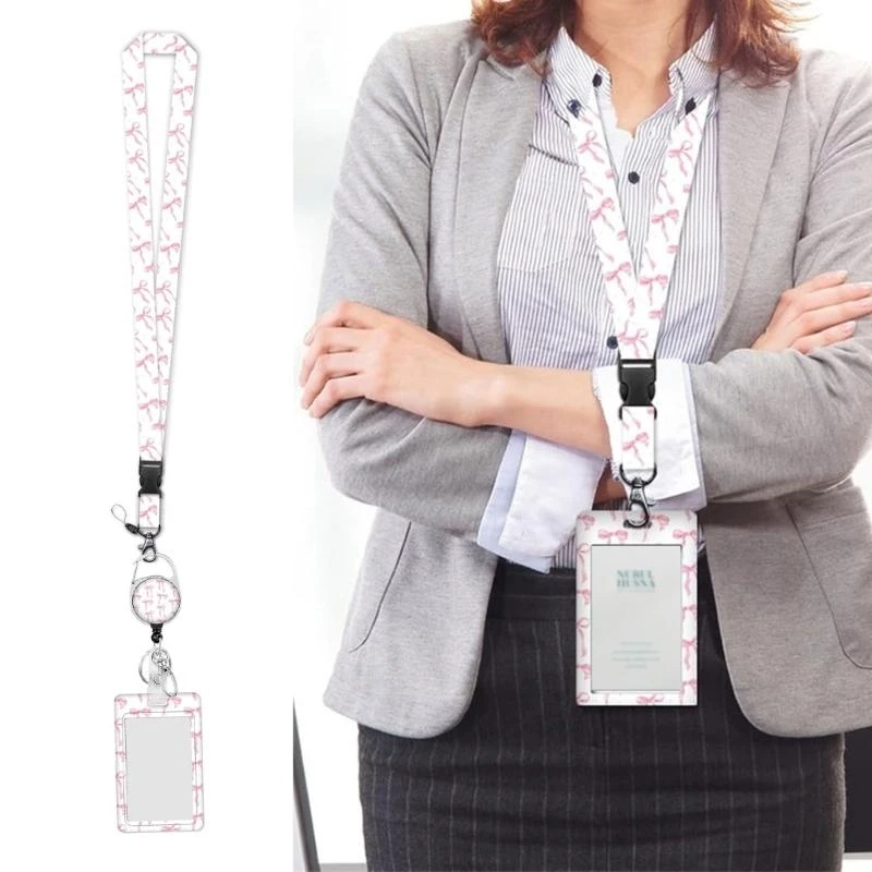 

Retractable Lanyard Badge Holder Identity Card Holder with Retractable Reel Clip 601B