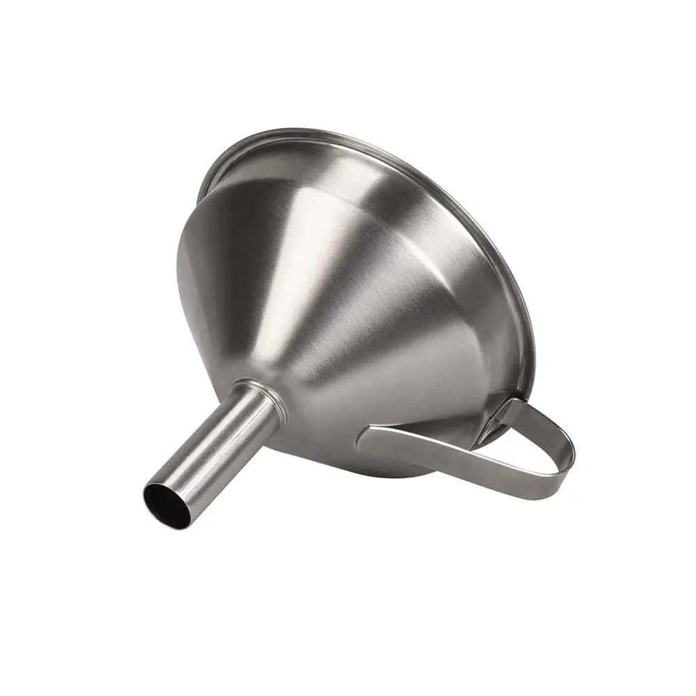 

Wide Mouth Stainless Steel Funnel with Detachable Filter Kitchen Tool Filter Funnel Oil Spill Wine Spill Tool Strainer