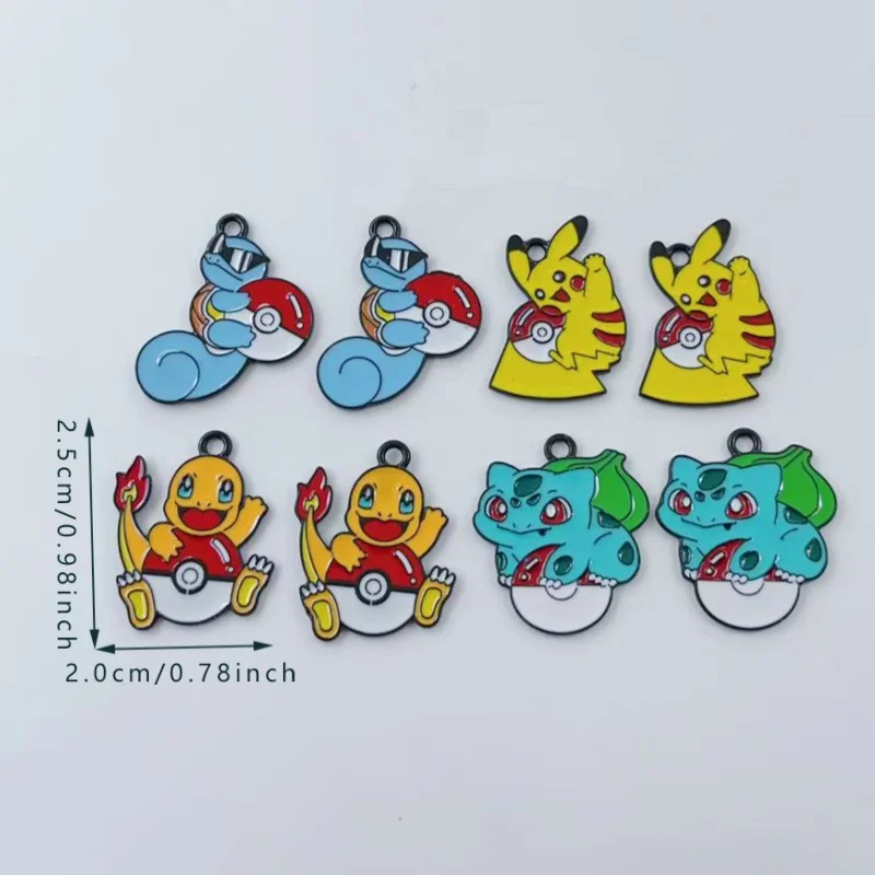 10 قطع من المينا الكرتون الحيوان مجوهرات أقراط سلاسل المفاتيح المعلقات أساور القلائد DIY الملحقات #6