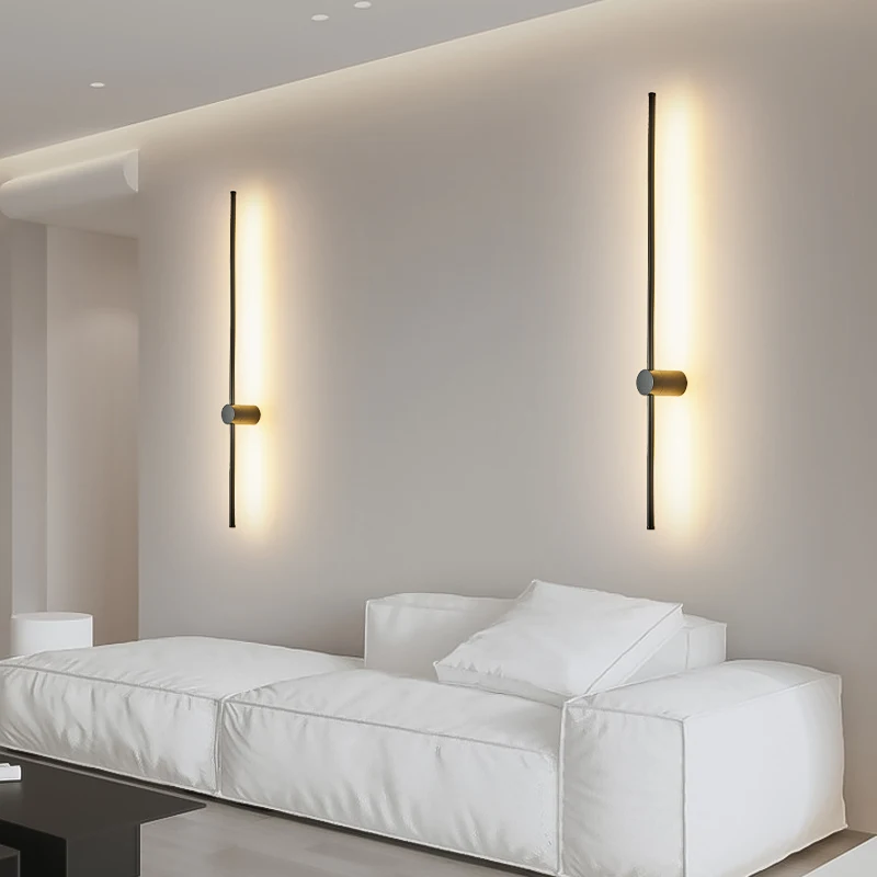 Đèn LED Dán Tường Hiện Đại Dài Đèn 360 ° Xoay Được Trong Nhà Đèn Phòng Ngủ TIVI PHÒNG KHÁCH Sofa Nền Tường sconce Đèn