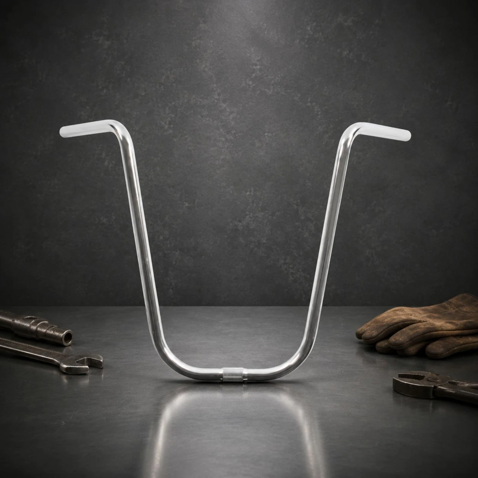 High Rise Chromed Bicycle Handlebar Chopper Style Upgrade Classic Guidon Bar for Retro Custom Bike Restoration
