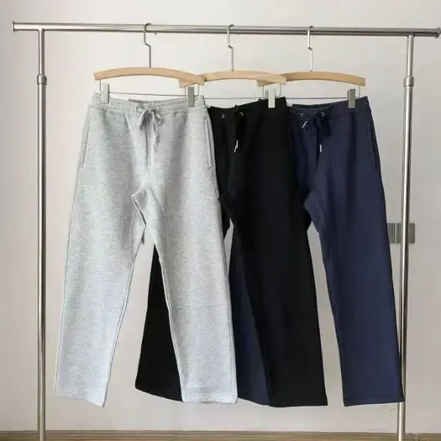 

Men's Thiened Fce Lined Straight Leg Casual Pants Autumn Winter Heavyweight Drapey Sweatpants Loose Fit Long Trousers