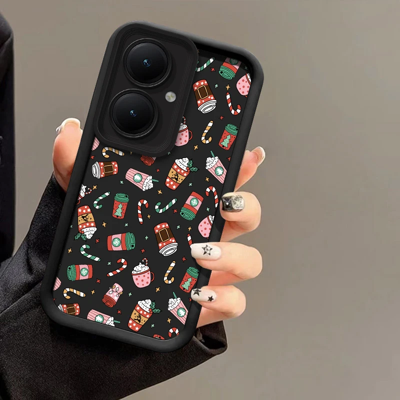 Funda de teléfono navideña a la moda para Xiaomi Poco F5 Pro F3 GT F2 F7 Ultra F4 X4 NFC X3 X7 X6 X5 Pro café té funda suave a prueba de golpes