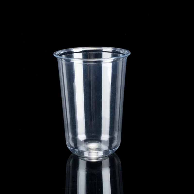 custom.LOKYO 500ml 700ml Disposable Plastic Cup Take Away Milk Tea Single Wall Style Food Grade Custom 90mm Diameter