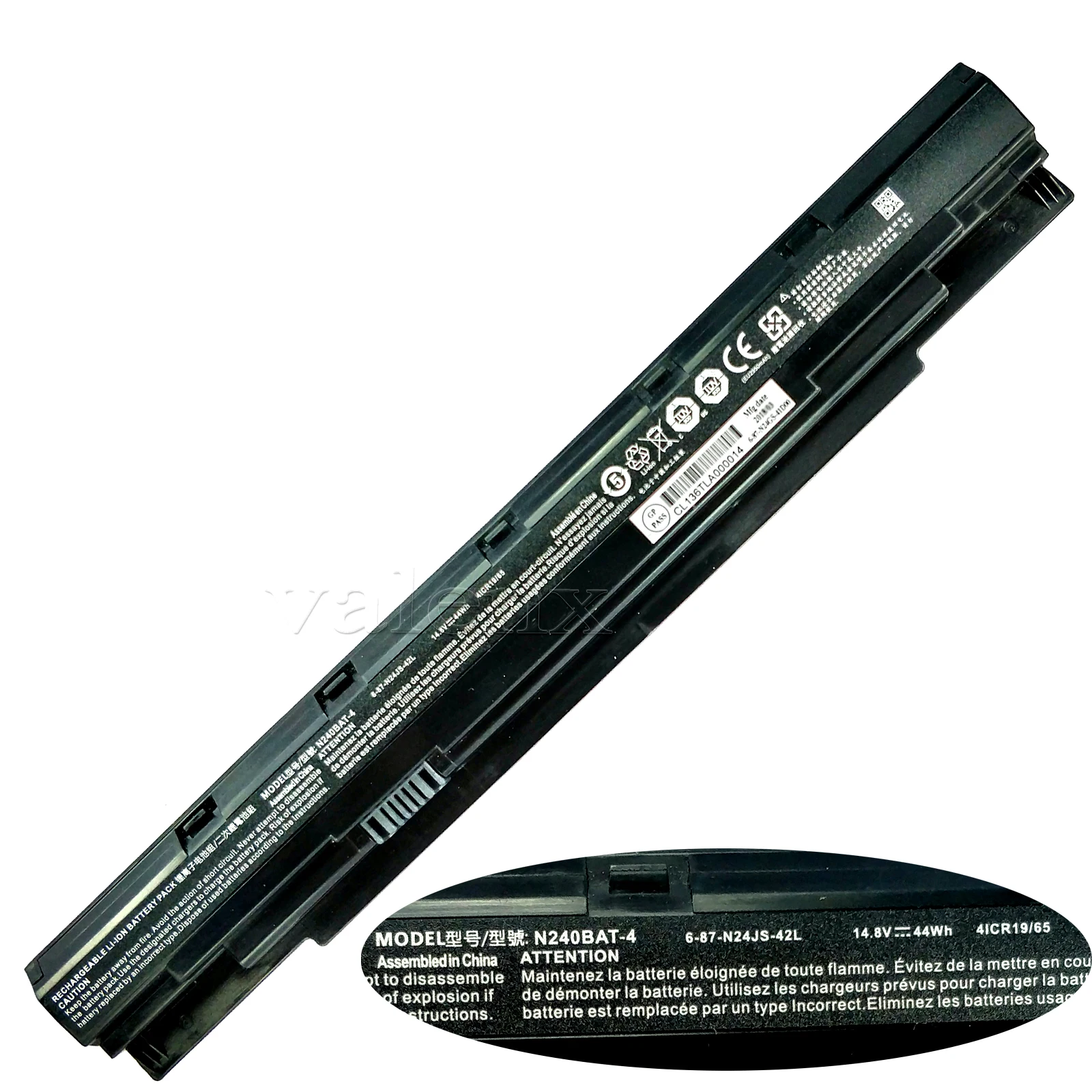 14.8V 44Wh  Laptop Battery For Clevo N240BAT-4 NP3240 NP3245 6-87-N24JS-42L2 For SCHENKER S406-ZMH S406-WZT S406-KDH