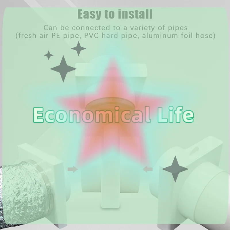 

PVC And PE Pipes Reusable Sponge Net User Friendly Washable Duct Air Filter For Supporting Efficient Ventilation 110MM 160MM