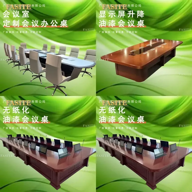 For Modern Conference Table Long Meeting Desk Large Reception Board Training Office Furniture Negotiation Table and Chair