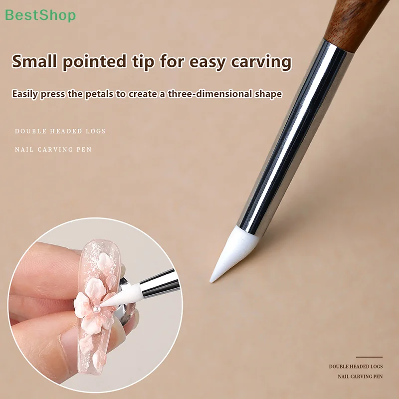 ★ ★ ★ Canetas de escultura de silicone de ponta dupla, pincéis de pintura em relevo, kit de suprimentos para unhas, pontas de manicure, ferramenta para arte em unhas