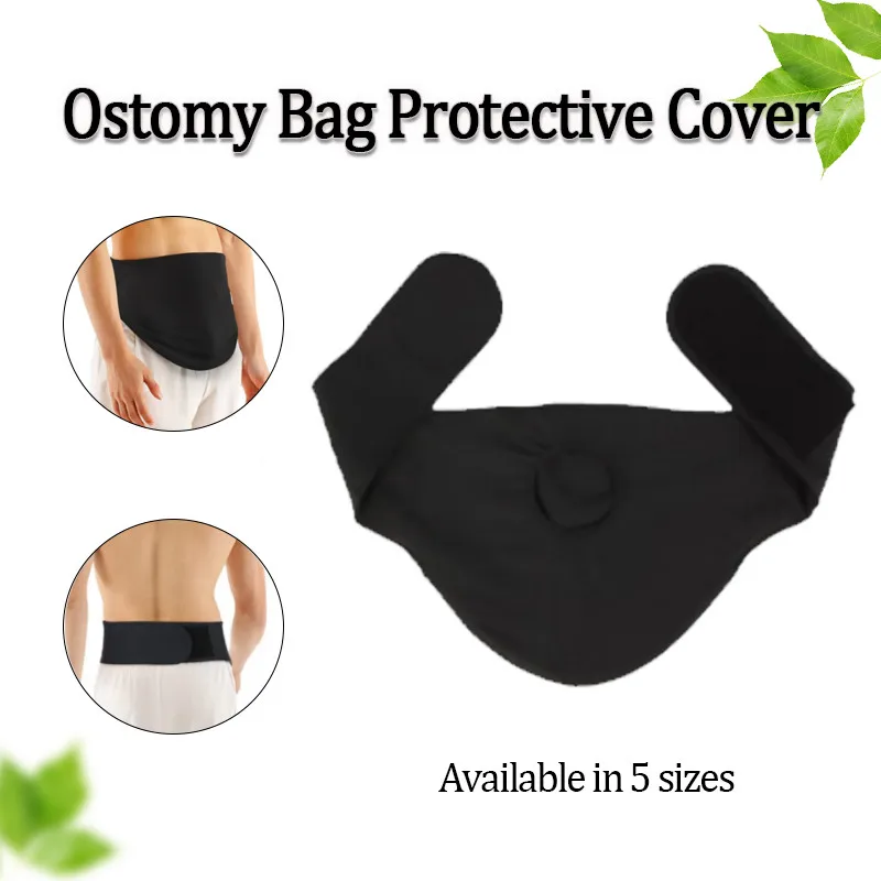 

Adjustable Waist Ostomy Bag Protective Cover Reusable Waist Ostomy Pouch Cover Secure Strap Stoma Support Belt