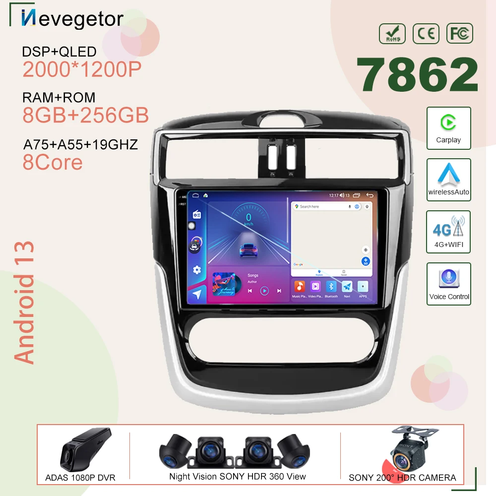 

Android 13 Car GPS Navigation For Nissan Serena 2016 - 2018 Auto Radio Stereo Head Unit Multimedia Player No 2din DVD CPU Screen
