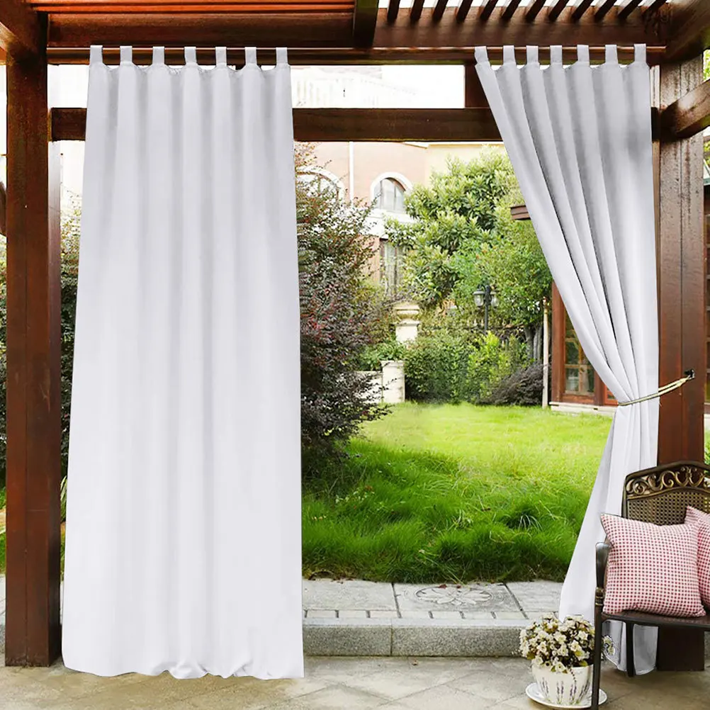 

Farmhouse Style Semi-Sheer Window Curtains Bedroom Patio Panels Light Filtering Drapes For Living Room Door Window Long