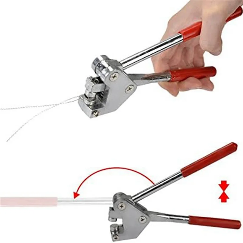 Tools 100Pcs Round Lead Seals Beans 8mm Diameter, 100 Pcs Steel Wire, 1Pcs Sealing Crimper with Red Plastic Coated Handle