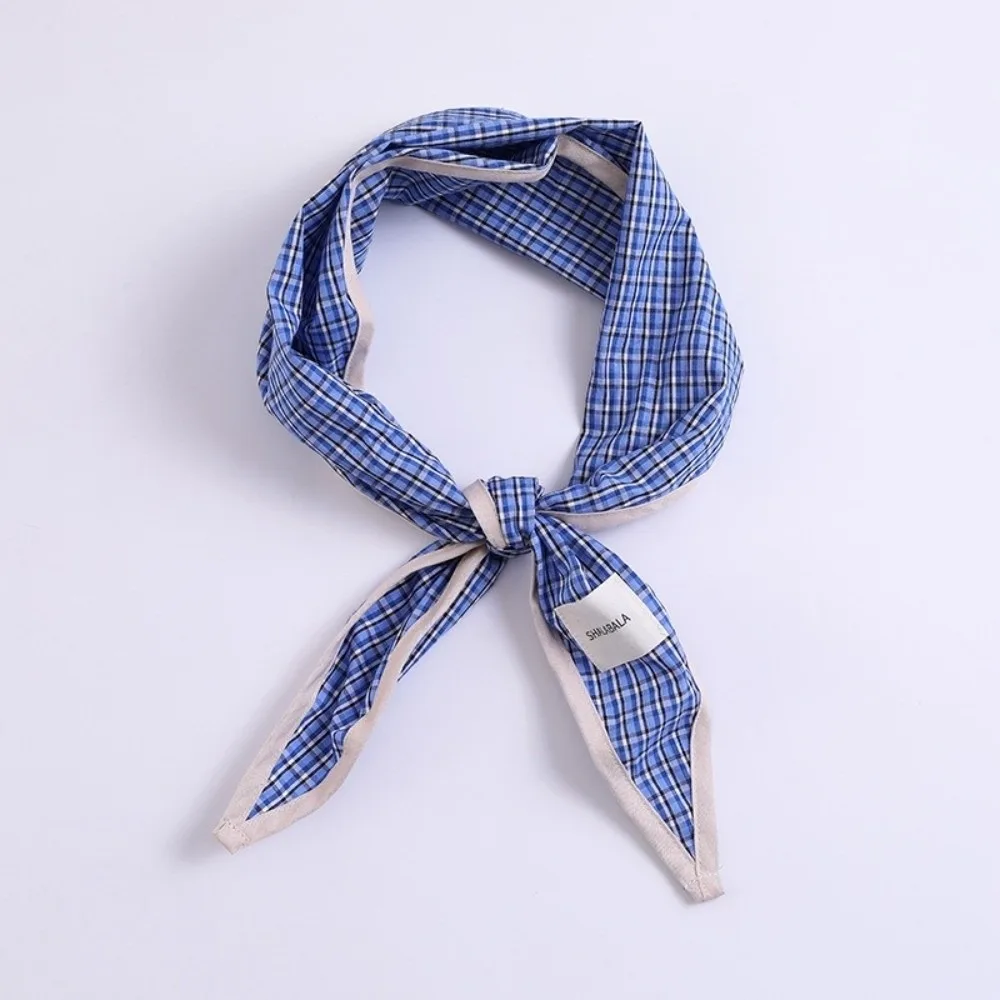 

Корейский детский шарф в стиле ретро, полосатый клетчатый треугольный бандана, милый поясной шарф для мальчиков и девочек, шейный платок