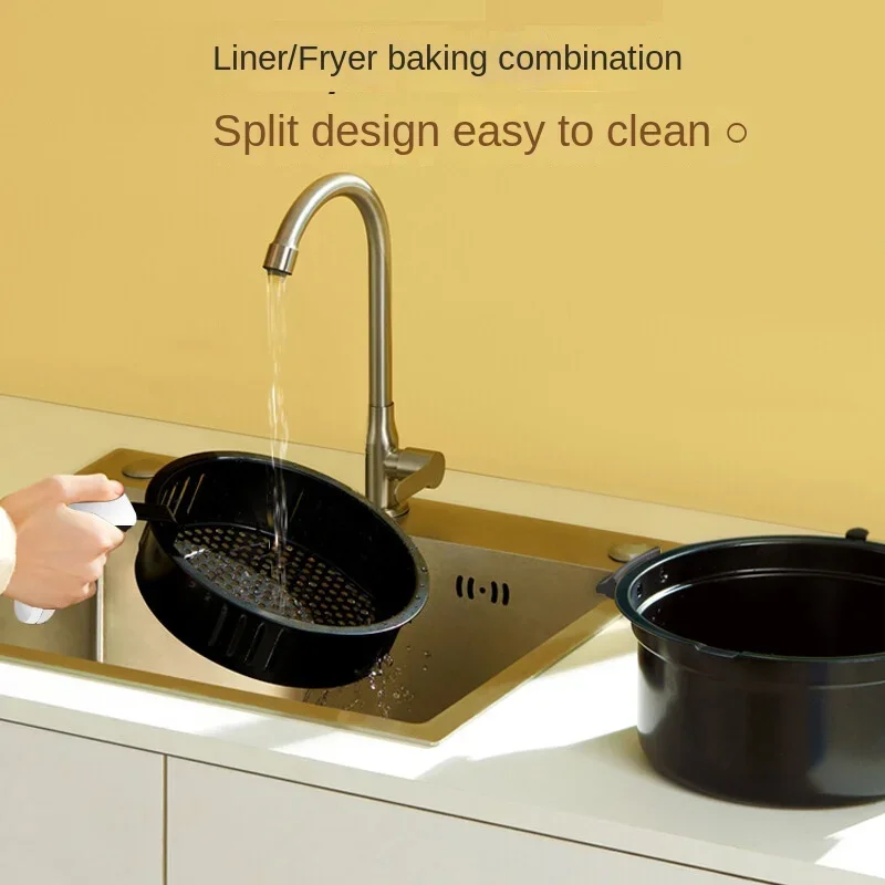 Бытовая фритюрница 5л, визуальная электрическая фритюрница, духовка, фритюрница, полностью автоматическая безмасляная машина для приготовления картофеля фри KZ-J5000A