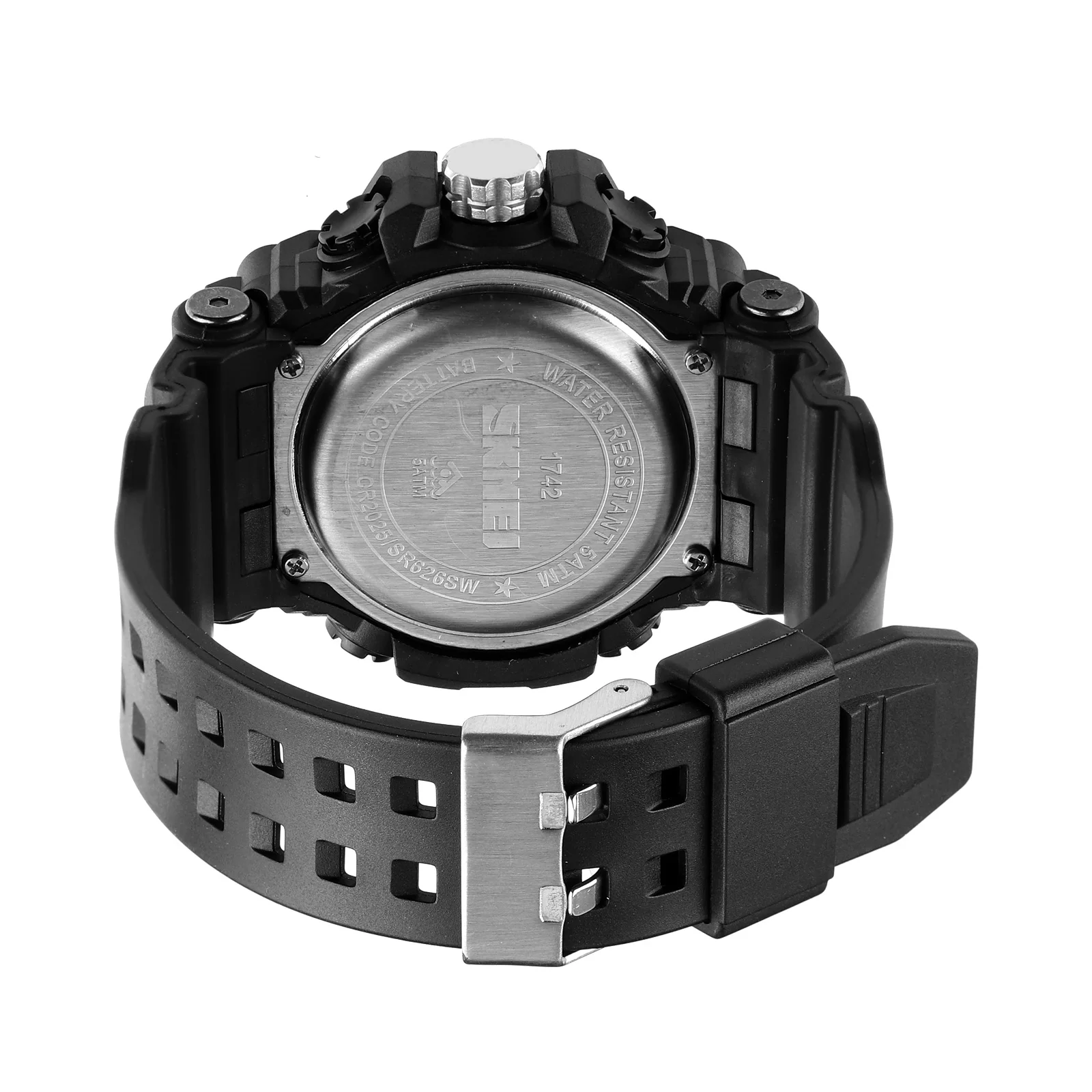 SKMEI New Luminous Dual Time Movement Electronic Watch Amry Men's Outdoor Sports Waterproof Men's Watch reloj hombre  1742