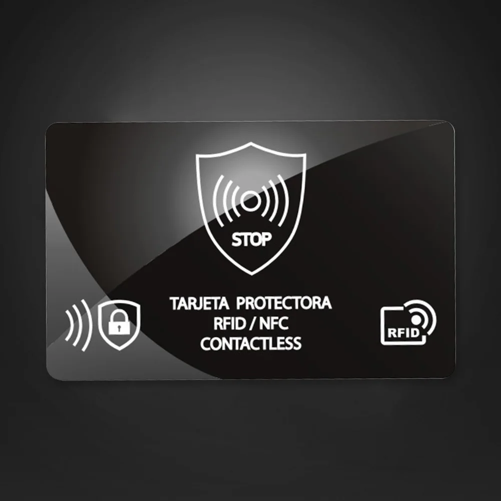 

5 шт. RFID-блокирующая карта, одна карта защищает весь кошелек, блокировщик RFID-карт, ультратонкая портативная защита для кредитных карт