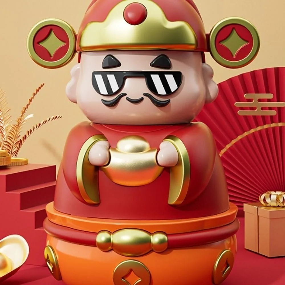 Sparpanzer Der Gott des Reichtums Sparschwein Dekorativ Guter Symbolik Chinesischer Gott Ornamente Zu öffnende Cartoon-Cartoon-Spardosen