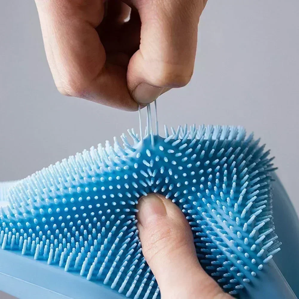 

Soft Can Massage Scrubber Gloves Bath Kitchen Dishwashing 1Pair 30cm Brushing Cleaning Hung Reusable Scrubbing