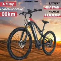 2023 RANDRIDE 1000W Ebike 27.5-inch Aluminum Alloy Full Suspension Mountain Electric Bike 48V 17AH Battery MTB Electric Bicycle