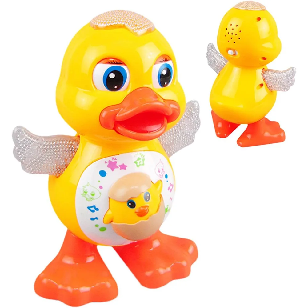 Bebek Menari Elektrik dengan Musik & Lampu Mainan Bebek Musik Bayi Mainan Bebek Interaktif untuk Balita Laki-laki Perempuan Usia 1+ Tahun