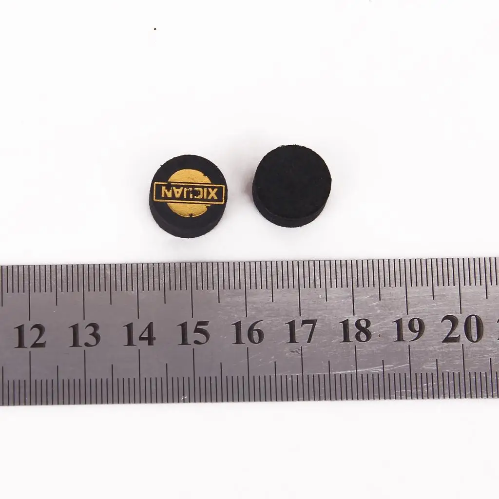 

MagiDeal Фирменная Новинка, 10 шт., 14 мм, черный, 5 слоев кожи, снукер, бильярд, бильярдный кий, сменный наконечник, подарки для друзей, принадлежности для снукера