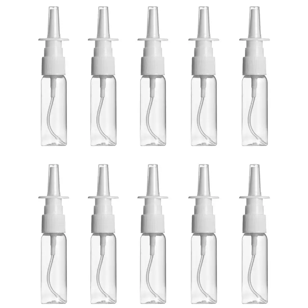 10 Pcs Nasal Spray Bottle Long Nose Empty Bottles Direct Injection Portable