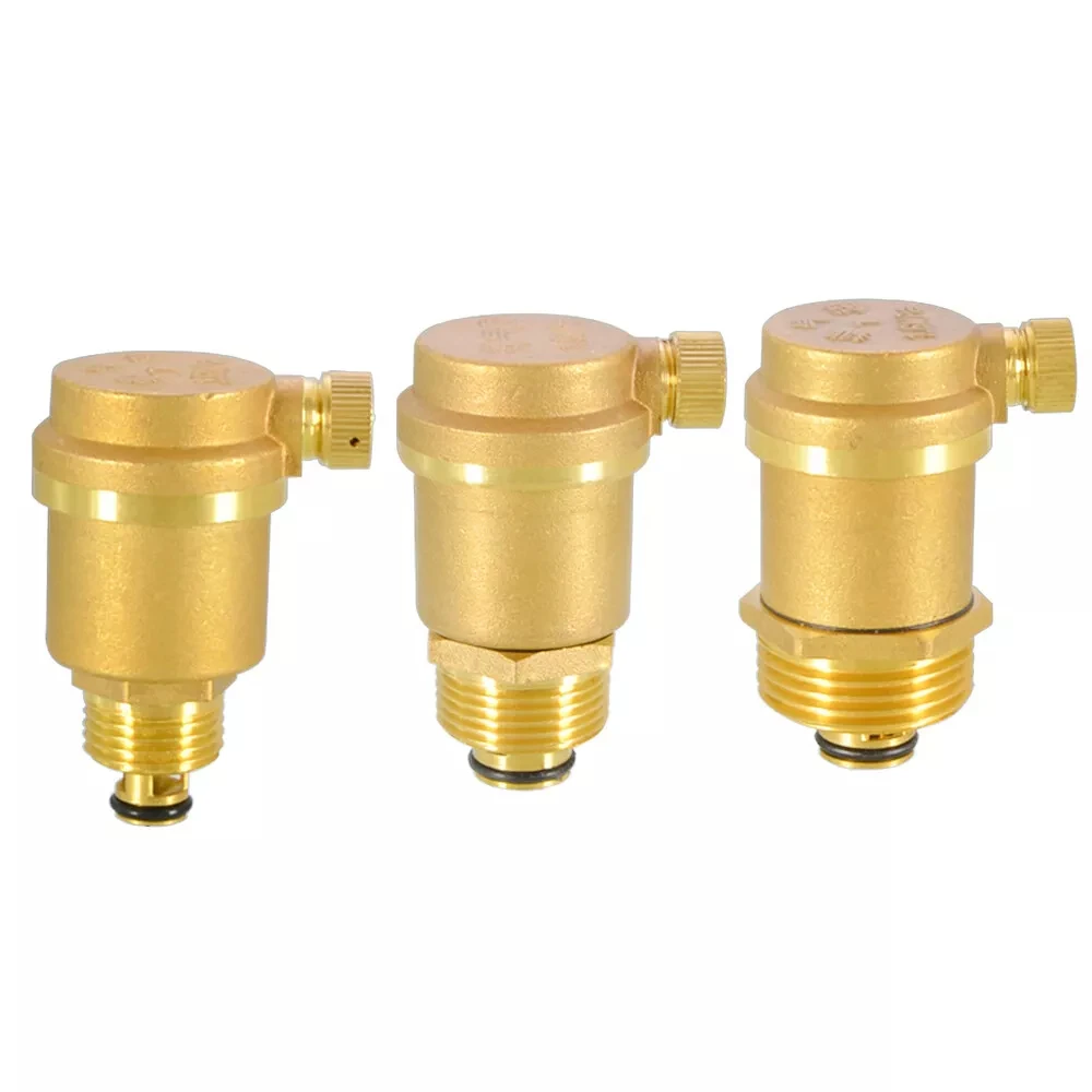 النحاس 1/2 "3/4" 1 "BSPT التلقائي تنفيس الهواء النازف زجاجة صمام ذكر الموضوع ل سخان المياه بالطاقة الشمسية أدوات قيمة تخفيف الضغط
