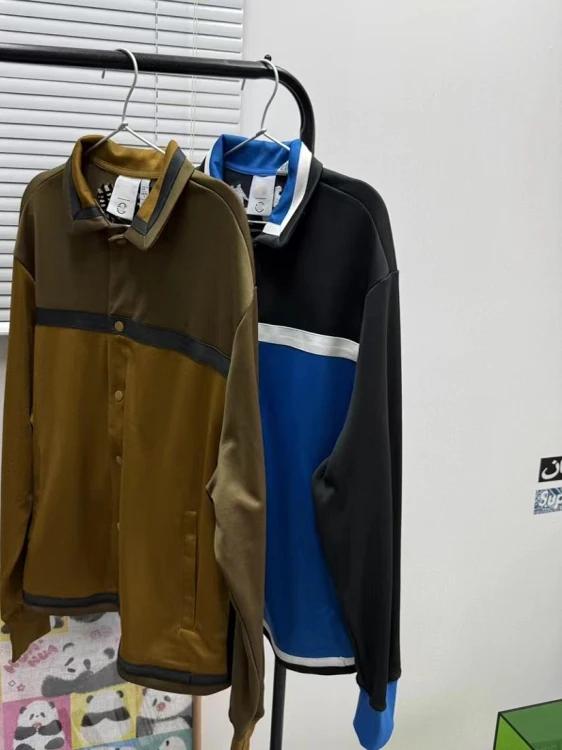 

Klot X a Ti Long Sve Collared Embroidered Logo Sports Casual Jaet Breathable Loose Fit Youth Faion Four Seasons Outerwear