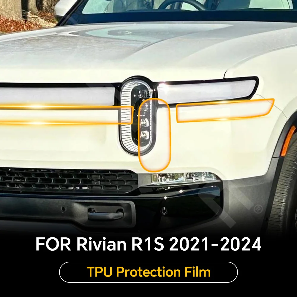 

Pre-cut PPF Car Headlight Protection TPU Protection Film For Rivian R1S 2021-2024 Anti-Scratch Resistant Clear Bra Resistant Kit