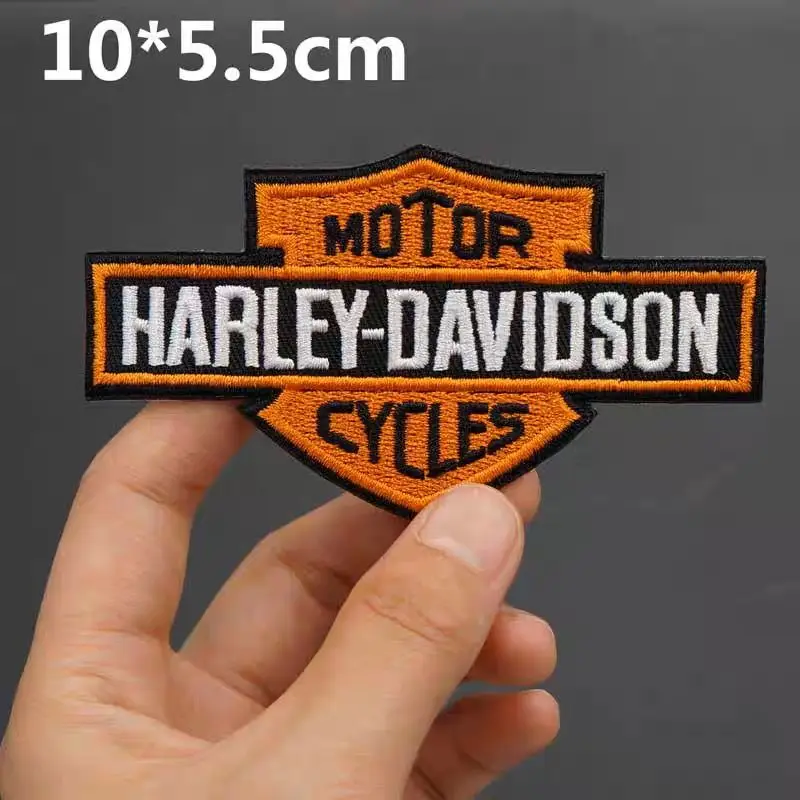 Harley Davidson Punk Eagle Embroidered Patches on Clothes Iron on Patches for Clothing Jacket Badge DIY Biker Appliques Stirpes