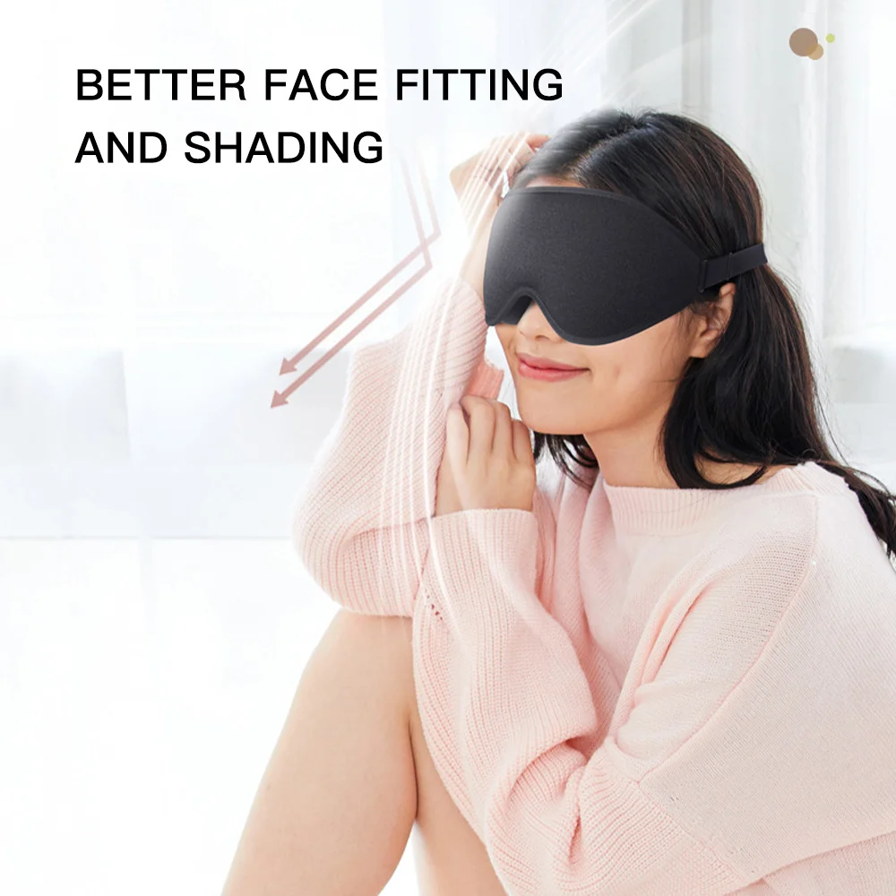 

Upgrade Sleep Eye Mask New 3D Groove Block Out Light Blindfold Memory Cotton Soft Padded Ventilate Sleeping Aid Eye Mask