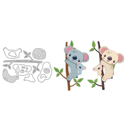 MangoCraft Cute Baby Mom Koala Cutting Dies DIY Scrapbooking Supplies Metal Dies Knife Mold For Card Making Albums Crafts Decor