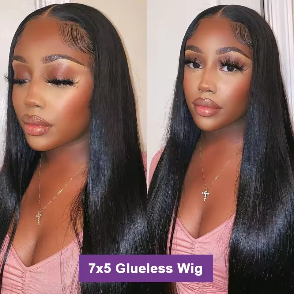 

Straight 13x6 HD Black Lace Frontal Wigs 5x5 Glueless 30 38 Inch 13x4 Lace Front Human Hair Wig Bone Brazilian Closure Wear Go