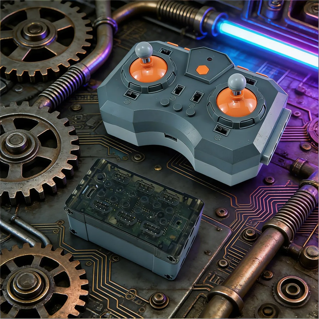 

MOC Building Blocks 8 Channel Smart RC Kit 6V Li Battery Box Bluetooth APP Control System For DIY Block Projects